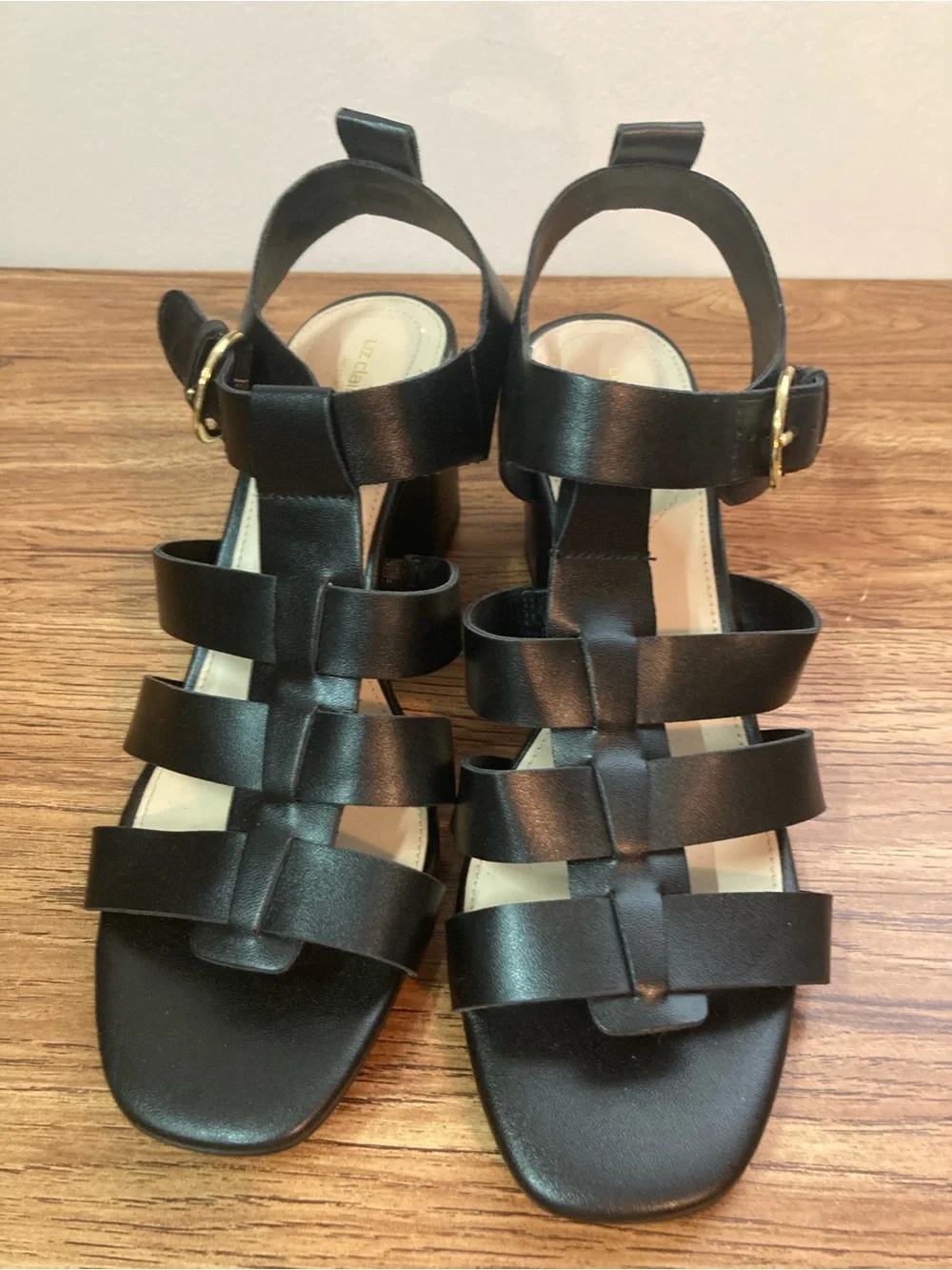 Liz Claiborne Basso Black Heeled Sandals 8